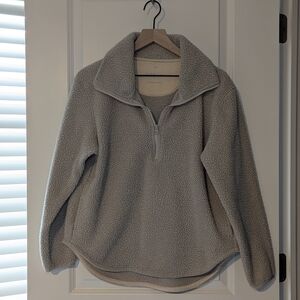 Everlane Women's Cream Teddy Fleece Pullover